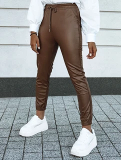 Dámske voskované nohavice BRIAL camel FashionStreet UY2151