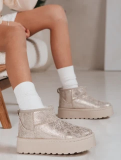 Dámske semišové béžové snežnice FashionStreet ZY1293