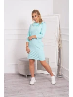 Šaty s kapucňou a vreckami mint Šaty s kapucňou a vreckami mint