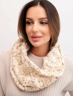 Dámsky pletený mäkký zimný komín KN25 beige