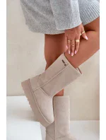 Snežnice s vysokou platformou Big Star OO274894 Light Beige