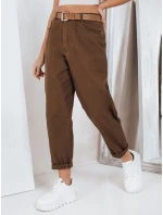 Dámske džínsy mom fit hnedé FashionStreet UY2844 Dámske džínsy mom fit hnedé FashionStreet UY2844