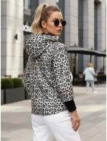Dámska prechodná bunda s leopardím vzorom biela FashionStreet TY5548