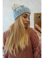 Fleecová čiapka Dolores K303 marine+kiwi+brown