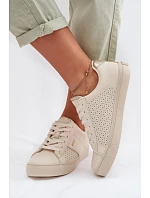Dámske sieťované tenisky Big Star TT274292 Beige