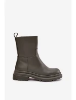 Dámske členkové topánky na platforme ML245 Khaki tmavozelená - Diamantique Dámske členkové topánky na platforme ML245 Khaki tmavozelená - Diamantique