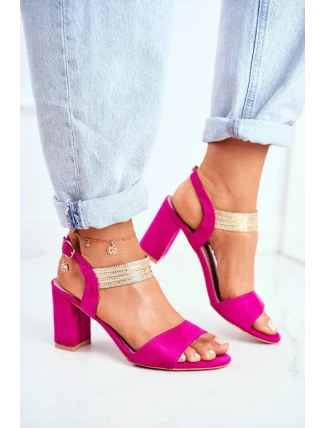 Sandále na podpätku model 196324 Step in style