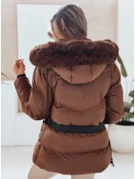 Dámska zimná prešívaná bunda s kapucňou LOVELINA hnedá FashionStreet TY4953 Dámska zimná prešívaná bunda s kapucňou LOVELINA hnedá FashionStreet TY4953