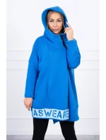 Zateplená mikina so zipsom nevädzovo modrá Zateplená mikina so zipsom nevädzovo modrá