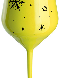 ZIMĚNKA - žlutá nerozbitná sklenice na víno 470 ml