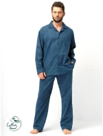 Pánske pyžamo Key MNS 815 B25 dĺžka/r 3XL-4XL so zipsom