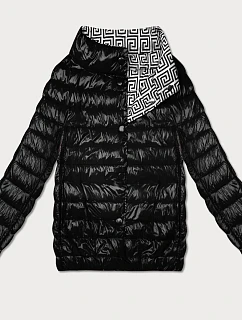 Goodlookin ľahko zateplená obojstranná bunda na boky čierna (P21-7213/7212-1)