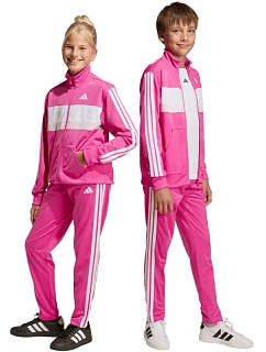 Detské tepláky adidas Seasonal Essentials Tiberio 3-Stripes Tricot pink KS5519