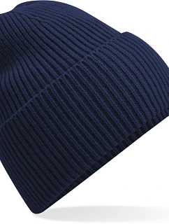 Beechfield B 384R Dlhá pletená čiapka s manžetou 53.384R oxford navy