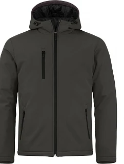Clique Padded Hooded Softshell Men – Pánska zateplená softshellová bunda s kapucňou 67.0952 tmavošedá