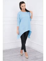 Oversize blúzka v modrej farbe