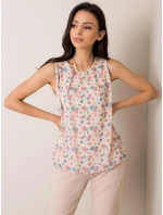 Dámsky top D50039F11004A svetlo béžový