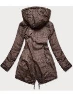 Tmavomodro-hnedá obojstranná dámska bunda (W556)