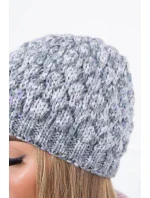 Čiapka K156 sivá + fialová