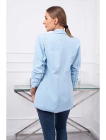Bunda s klopami elegantná modrá Bunda s klopami elegantná modrá