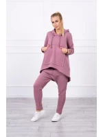 Súprava nohavíc Baggy tmavo ružová
