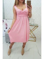 Šaty so širokými ramienkami púdrovo ružové Šaty so širokými ramienkami púdrovo ružové