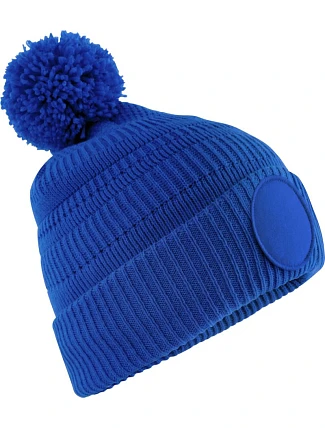 Beechfield B 530R Pletená čiapka s nášivkou „Fan“ 53.530R bright royal Beechfield B 530R Pletená čiapka s nášivkou „Fan“ 53.530R bright royal