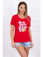 Blúzka s potlačou Perfektná červená