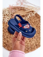 Ľahké detské šľapky s motívom psa Navy Blue Rico Ľahké detské šľapky s motívom psa Navy Blue Rico