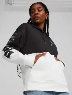 Dámska mikina 676023 01 Black with white - Puma