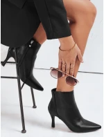Dámske čižmy na podpätku čierne FashionStreet ZY1211