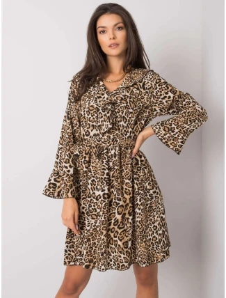 Šaty DHJ SK 13891B 2.72P čierna a béžová