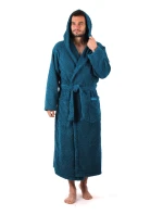 pánsky župan Athena s kapucňou Petrol