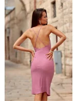 Dámske šaty SUK0405 Powder pink - Roco Fashion