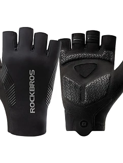 Rockbros Cyklistické rukavice jar/leto/jeseň, krátke prsty, veľkosť: L - čierne