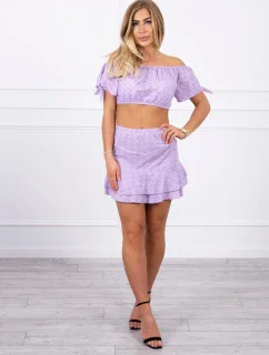 Vyšívaná sada vo fialovej farbe