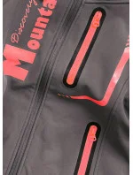 Dámska softshelová bunda v grafitovo-ružovej farbe (HH030)