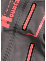 Dámska softshelová bunda v grafitovo-ružovej farbe (HH030)