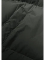 Dámska dlhá hrubá vojenská bunda s kapucňou (5M3163-136)