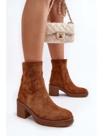 Damskie Botki Na Słupku Camel Argastis