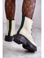 Dámské kožené boty Workers Světle béžové Denila