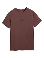 Pánske tričko 4F M2961 tmavohnedé 4FWAW25TTSHM2961 80S pánske