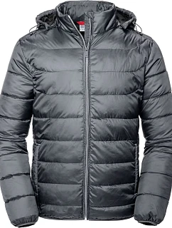 Russell Athletic 440M Pánska bunda Nano s kapucňou 10.440M iron grey
