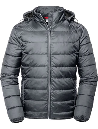Russell Athletic 440M Pánska bunda Nano s kapucňou 10.440M iron grey Russell Athletic 440M Pánska bunda Nano s kapucňou 10.440M iron grey