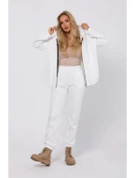 M761 Mikina s kapucňou na zips a klokaním vreckom - farba ecru M761 Mikina s kapucňou na zips a klokaním vreckom - farba ecru