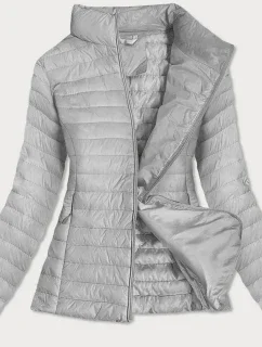 Šedá dámska prešívaná bunda (6651)