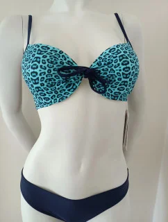 Dámske dvojdielne plavky Kaplnku - čierno-modré - Argento