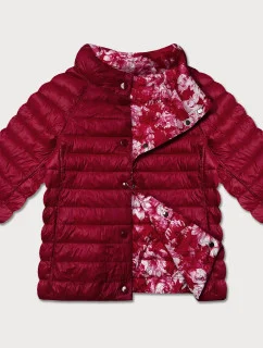 Dámska plus size bunda s 3/4 rukávmi Minoritská červená/mäkká (M23-7010-16)