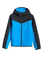 Chlapčenská softshellová bunda 4F M477 modrá 4FJWSS26TSOFM477 33S