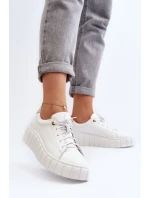 Zazoo 2919 Damskie Skórzane Półbuty Na Grubej Podeszwie Białe Zazoo 2919 Damskie Skórzane Półbuty Na Grubej Podeszwie Białe